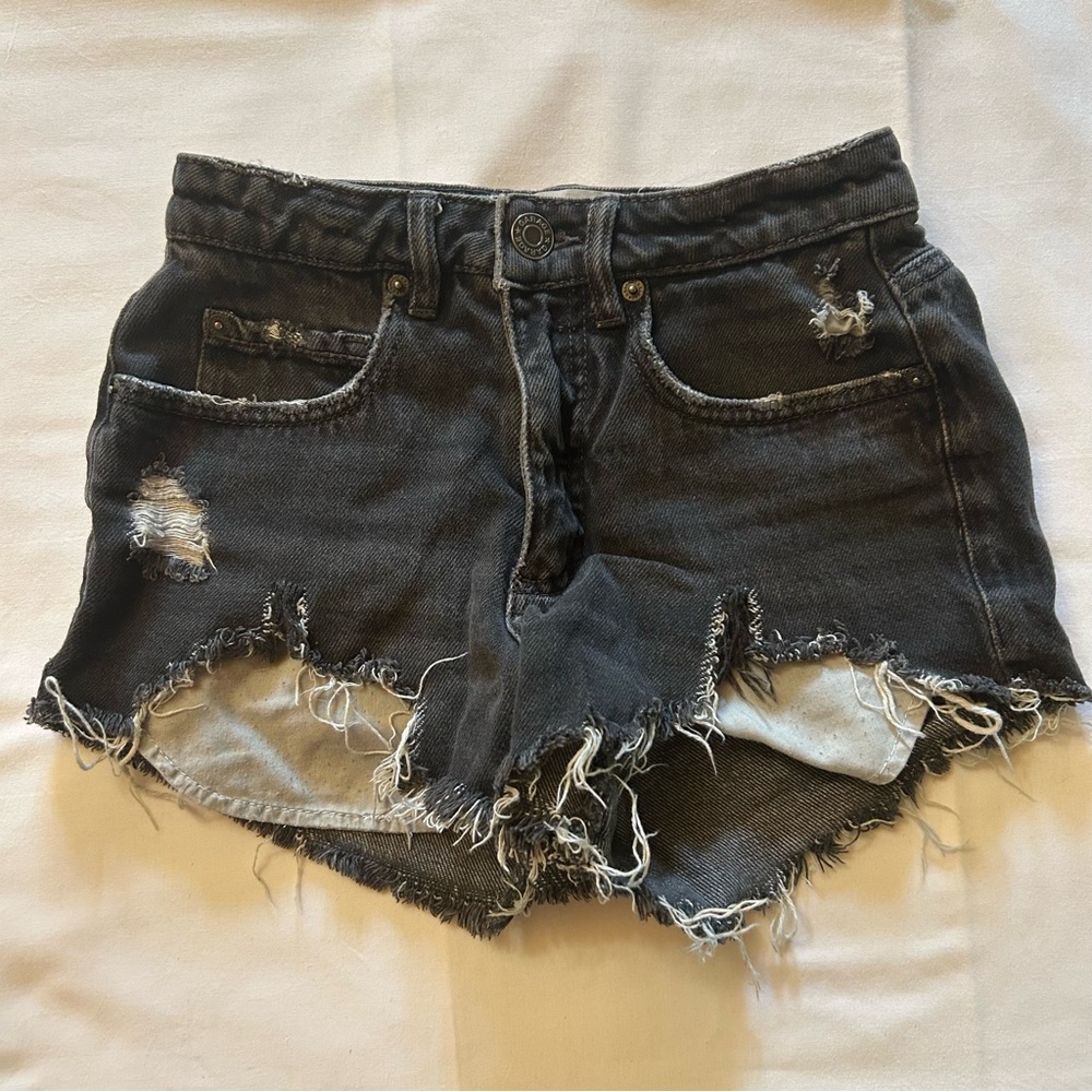 💖2 for $20 - Garage Black Distressed Jean Shorts